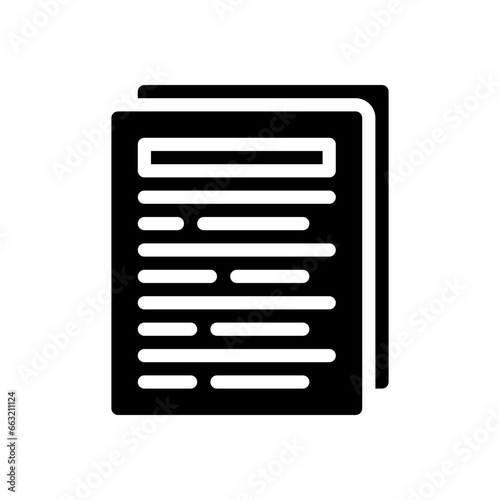 summary glyph icon