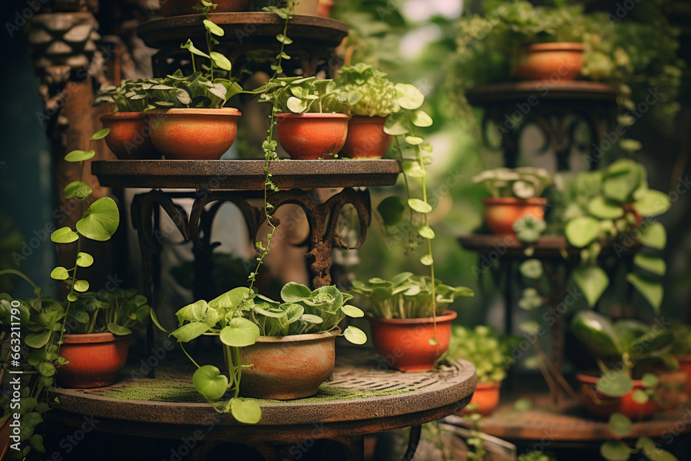 plants in pots