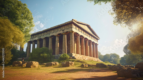 ancient greek temple of hephaestus.