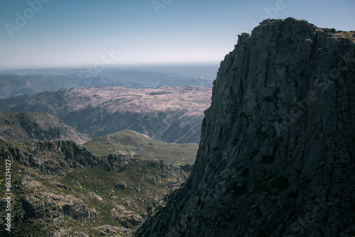 Panorama in the Sierra da Estrella mountain range, Portugal.
