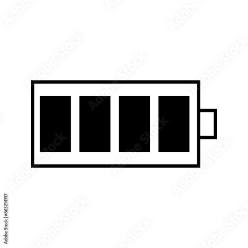 full Battery vector icon illustration on white background