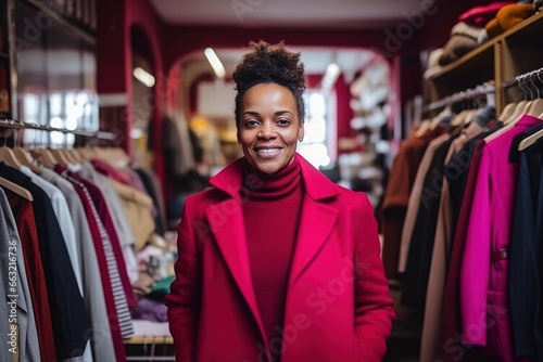 Businesswoman, engaged in fabrics © Zaleman