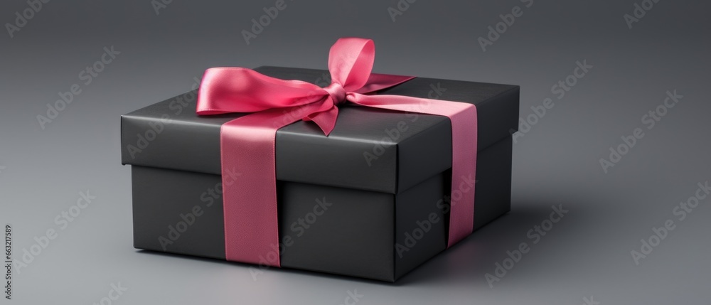 Gift box with ribbon. Gift box with ribbon.