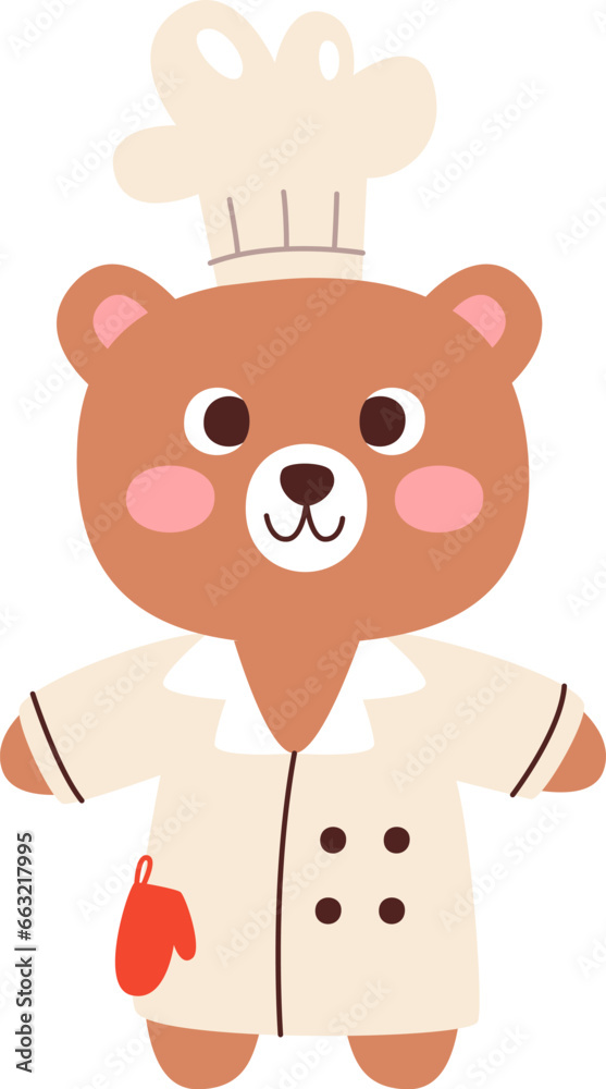 Obraz premium Bear Chef Character