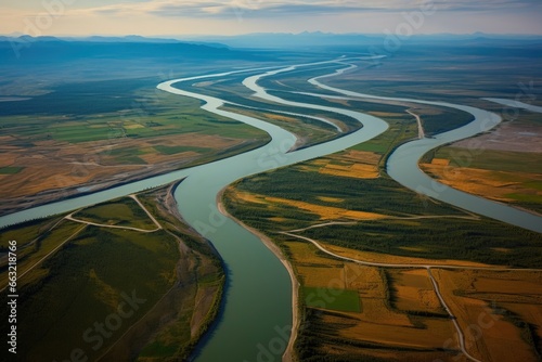 two rivers merging into one photo