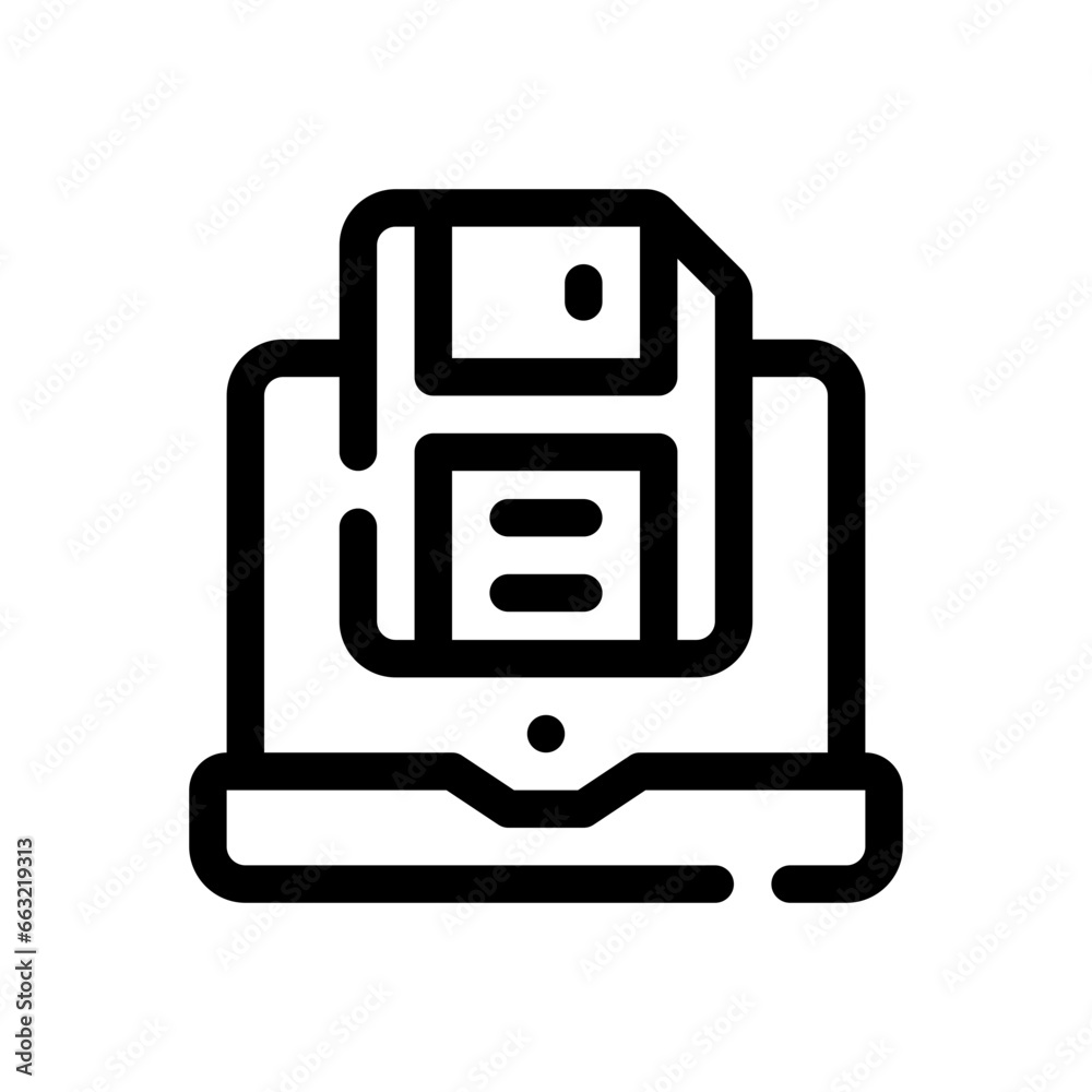 Fototapeta premium backup line icon