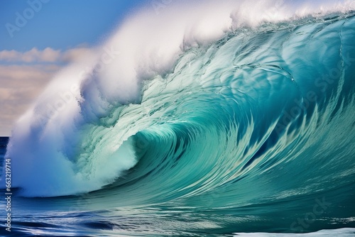 Breaking Blue: Powerful Ocean Wave © Maximilien