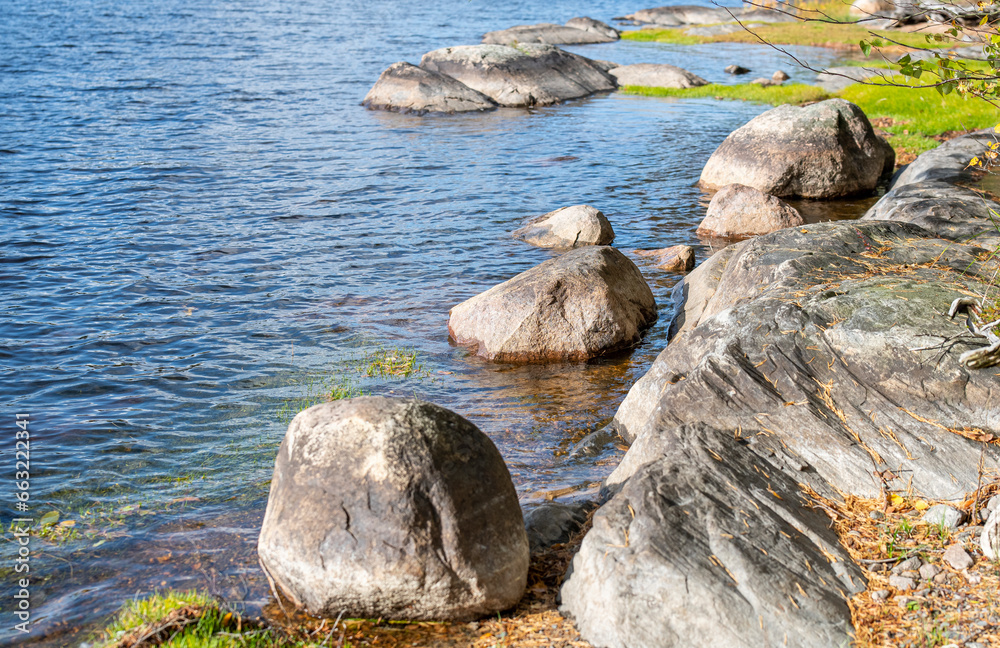 Landscape with lake in Finland