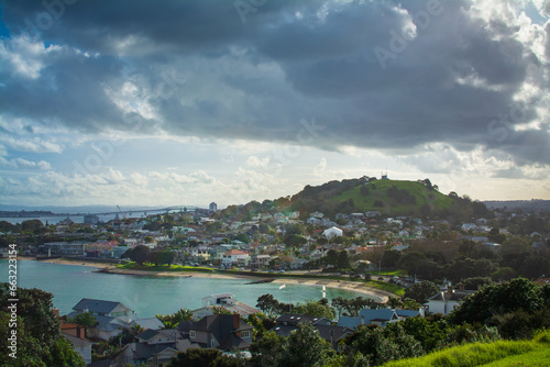 Looking over historical suburb of Devonport on the shore of Auckland Harbour. North Island, New Zealand © Irina B