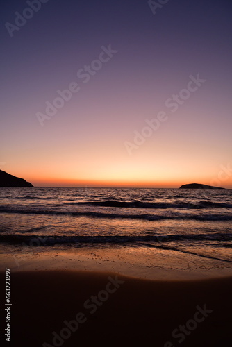 sunset long exposure waves sand greece europe © Andreas