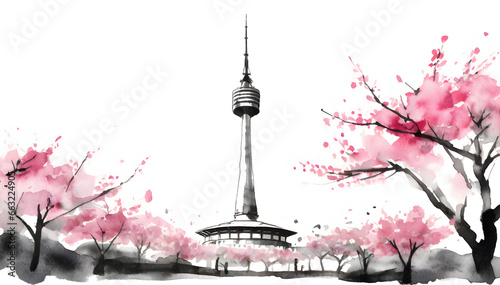 cherry blossom in the city