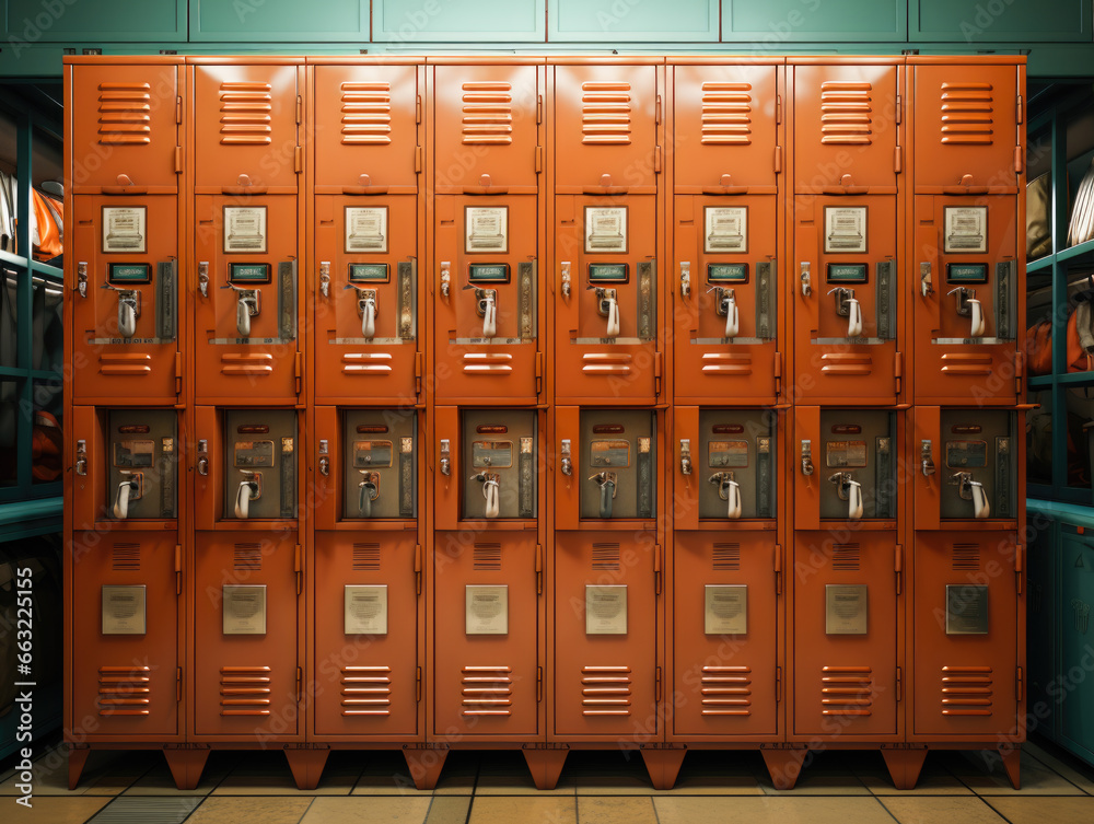 With exacting precision, a portrait of school lockers showcases
