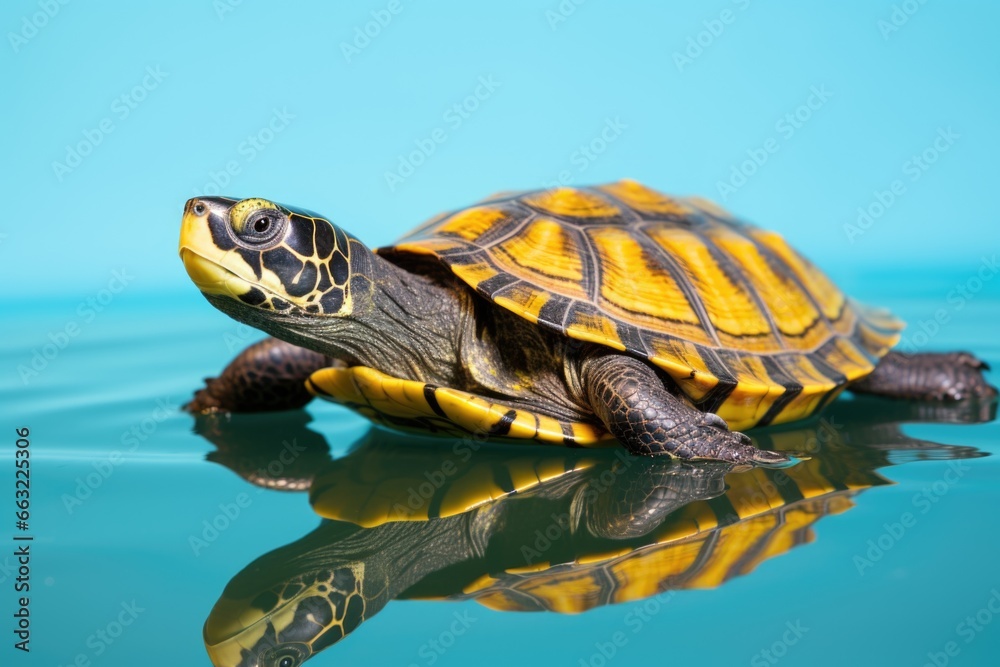 Obraz premium how-to-care guide for a pet turtle on a bright surface