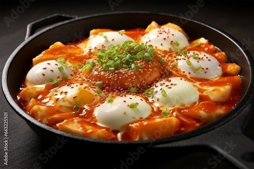 photo of traditional Korean food tteokbokki