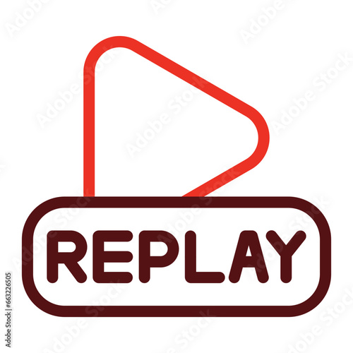 Instant Replay Thick Line Two Colors Thick Line Two Colors Icon Design