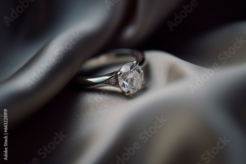 diamond engagement ring.AI Generated