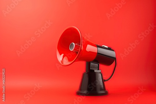 old red megaphone