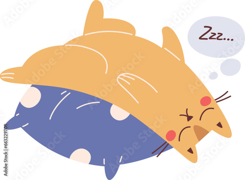 Cat Sleeping On Pillow