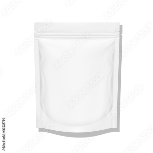 Pouch bag mockup. Flat lay view. Vector illustration isolated on white background. Screen mode overlay, it's easy to make a realistic mockup of your product. EPS10.