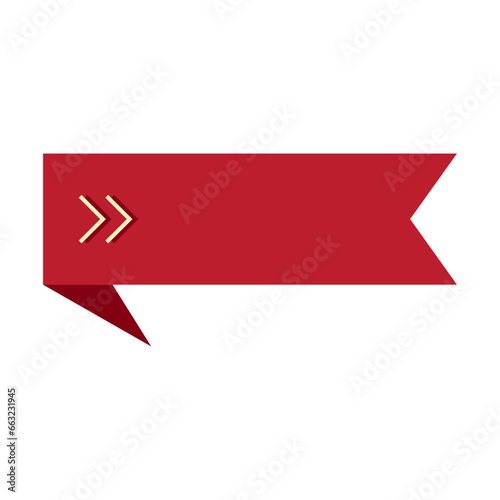 red ribbon corner vector