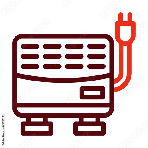 Convector Thick Line Two Colors Icon Design