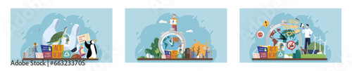 Climate change. Save the planet. Vector illustration Climate change calls for immediate action to ensure sustainable planet Earth pollutions consequences necessitate systemic changes in our behavior