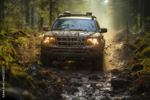 Deep Woods Disquiet: Group's SUV Adventure