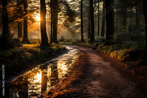 Sun-Kissed Forest: Tranquility Captured