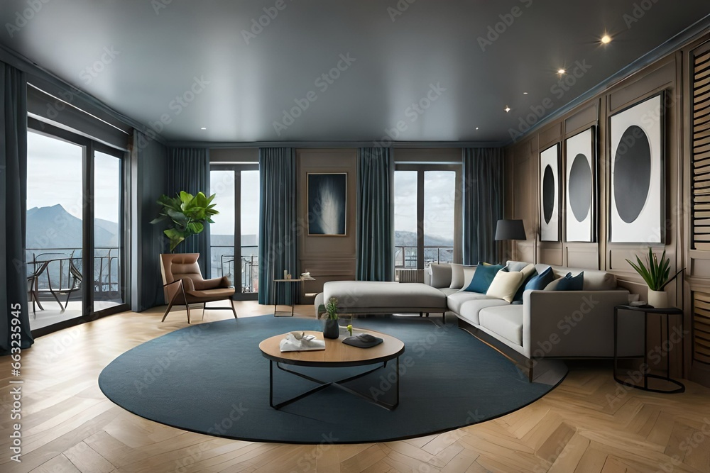 modern living room with furniture modern living room with furniture