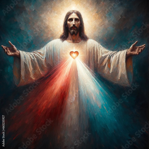 Christ's Rays of Divine Mercy and Love: The Sacred Heart of Jesus 