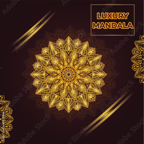 Luxury mandala background design. (ID: 663236146)