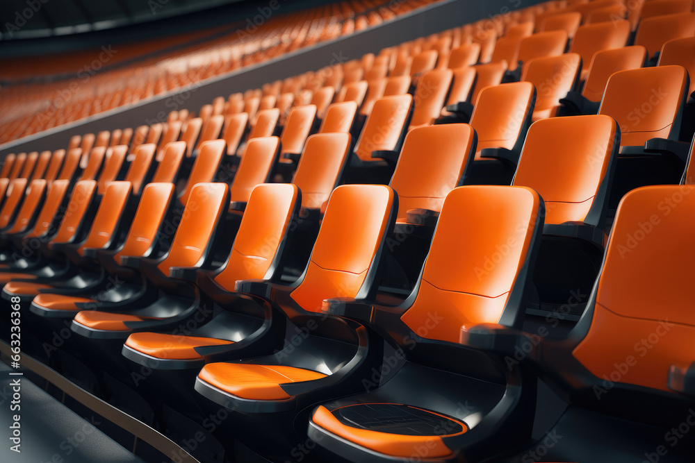 Obraz premium Empty Plastic Stadium Seating