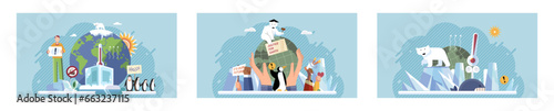 Climate change. Save the planet. Global warming. Earth pollutions effects underscore need for sustainable living practices Choose renewable resources to contribute to fight against climate change