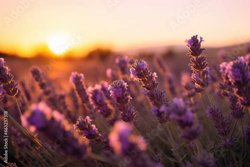 Lavender Dreams: Embracing Golden Hour Beauty