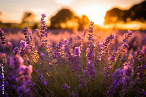 Nature s Elegance  Lavender Fields Aglow