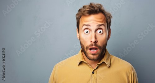 hombre joven ojiplático