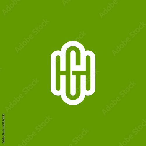 The vector is a monogram of the letter H and G.