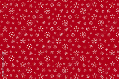 red christmas background. red christmas seamless pattern with white snowflakes. new year holiday repeating pattern. bright cute christmas vector pattern 