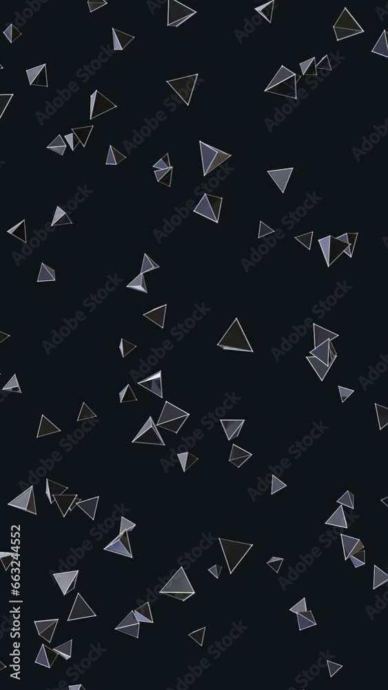 Flying crystals, seamless looping Flying crystals, seamless looping