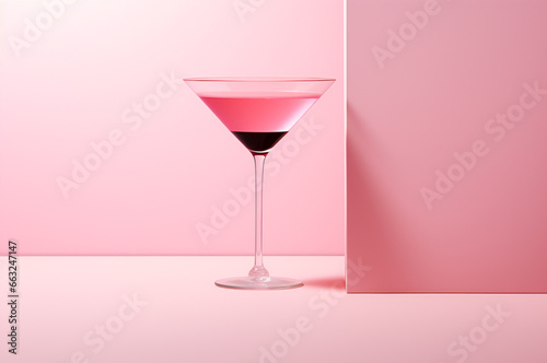 Pink alcoholic cocktail. Margarita