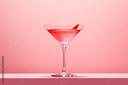Pink strawberry alcoholic cocktail. Margarita