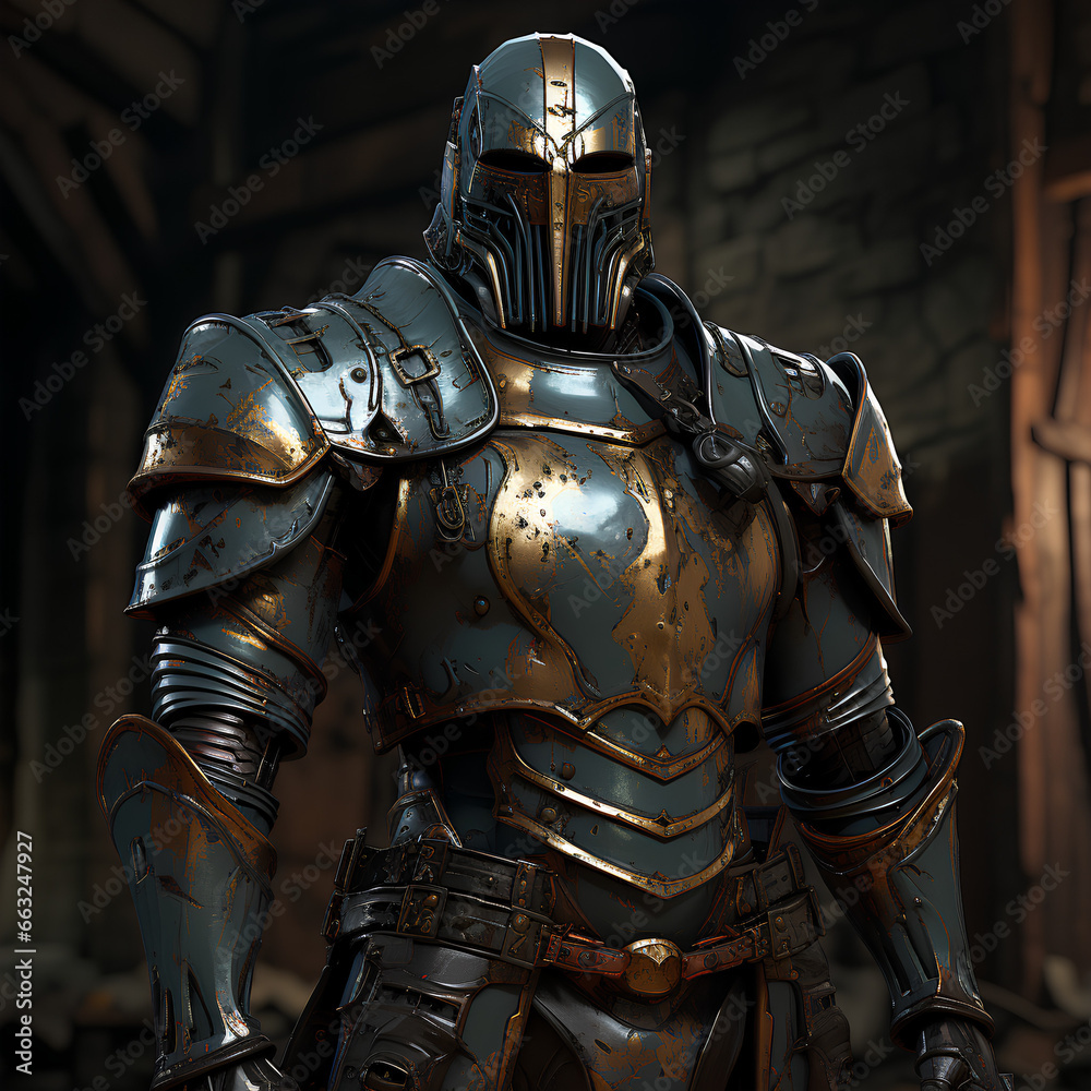 Naklejka premium knight in armour
