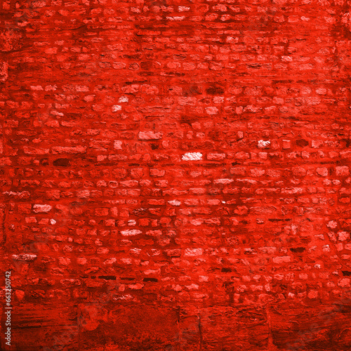 Deep red stone wall tbackground photo