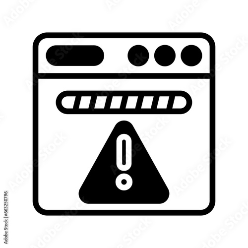 Page Warning icon in vector. Illustration