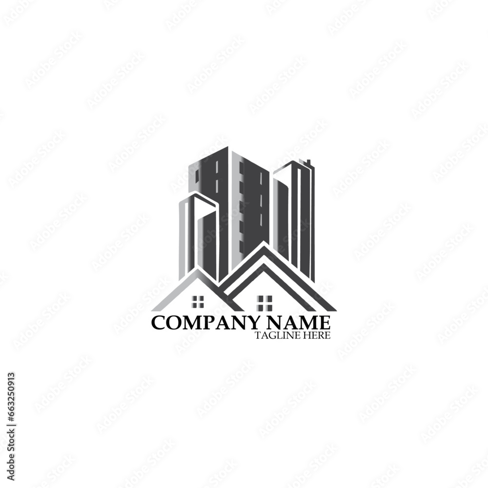company logo, building logo concept, real estate property logo concept