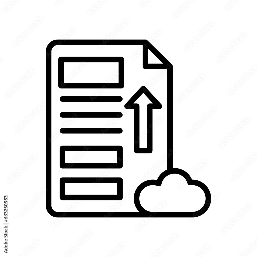 Upload Information icon in vector. Illustration