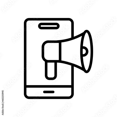 Mobile Marketing icon in vector. Illustration