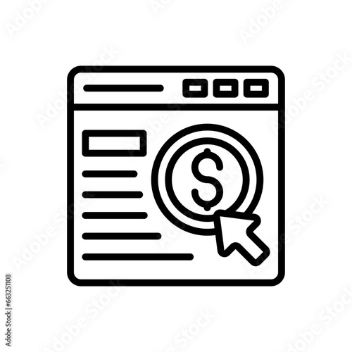 PPC icon in vector. Illustration