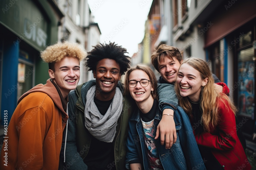 Summer vacation and teenage concept. Happy community of diverse people. Summer vacation and teenage concept. Happy community of diverse people.