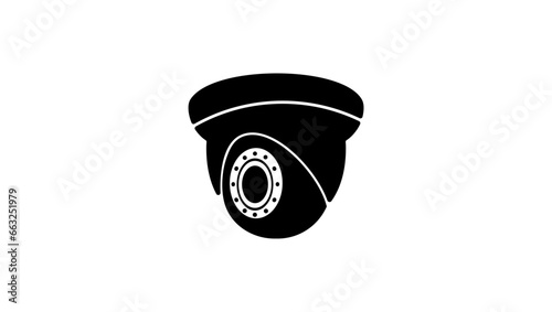Security camera isolated silhouette